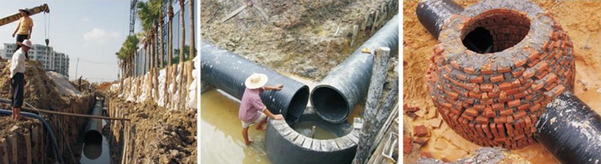 联塑HDPE增强中空壁缠绕管道施设计